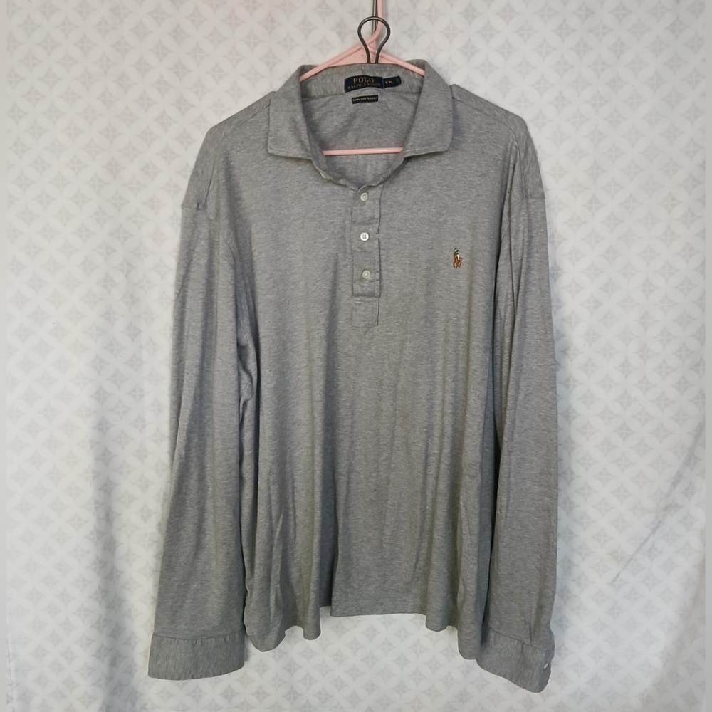 *POLO RALPH LAUREN Men's Long Sleeve Shirt Pima Soft Touch